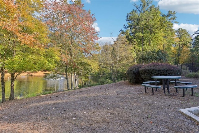 view of home's community featuring a water view