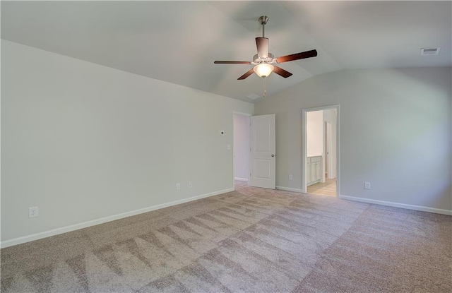 20 Fayme Ct, Newnan, GA 30263 - spare room featuring ceiling fan, lofted ceiling, and light colored carpet