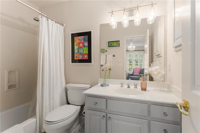 4789 Crest Park Ln, Marietta, GA 30068 - ensuite bathroom featuring vanity and shower / tub combo with curtain