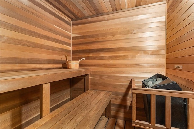 4789 Crest Park Ln, Marietta, GA 30068 - sauna featuring wood walls and wooden ceiling