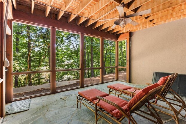 4789 Crest Park Ln, Marietta, GA 30068 - sunroom / solarium featuring ceiling fan and healthy amount of natural light