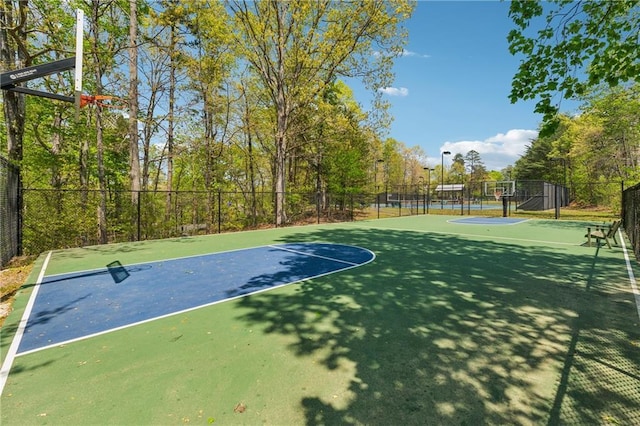 12 Night Fire Ct, Dawsonville, GA 30534 - view of basketball court featuring community basketball court and fence