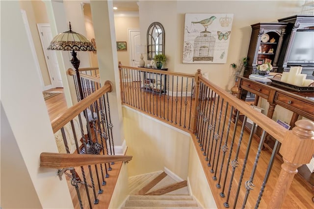 interior space with wood finished floors