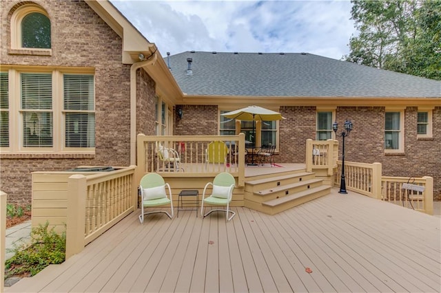 view of wooden deck