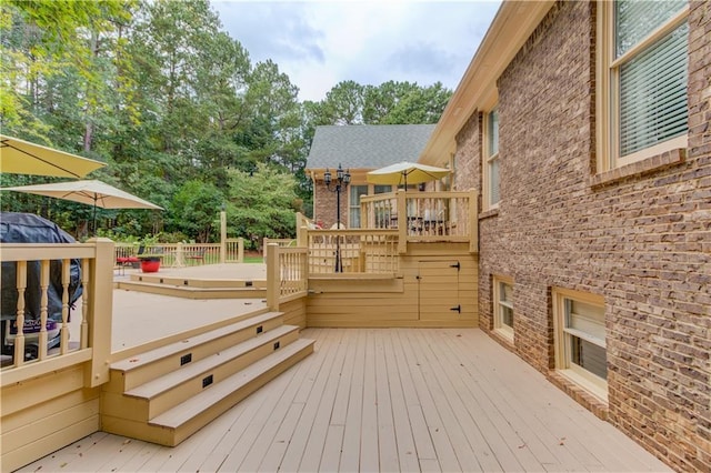 view of wooden deck