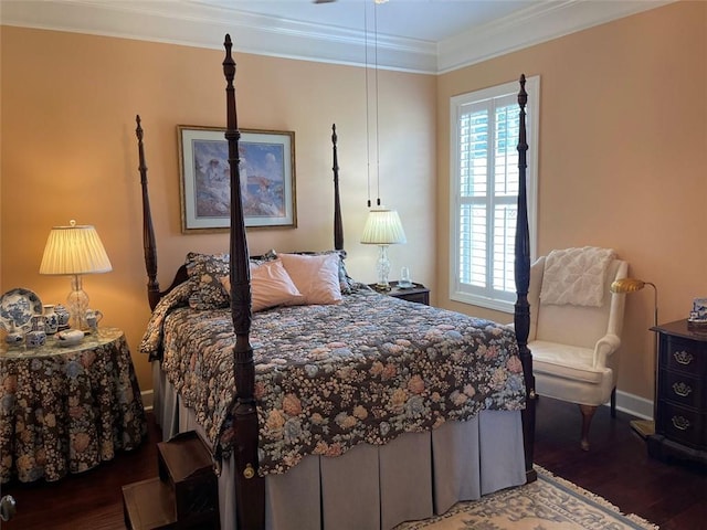 220 Pebble Beach Dr, Eufaula, AL 36027 - bedroom featuring wood finished floors, crown molding, multiple windows, and baseboards