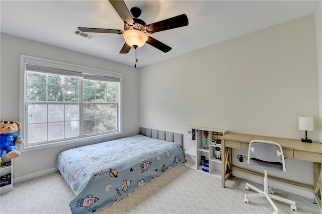 189 Azalea Chase Dr, Suwanee, GA 30024 - carpeted bedroom with an office area and ceiling fan