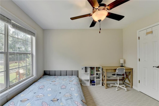 189 Azalea Chase Dr, Suwanee, GA 30024 - bedroom with multiple windows, carpet, and ceiling fan