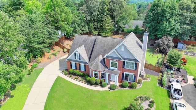 189 Azalea Chase Dr, Suwanee, GA 30024 - view of front of house with a chimney