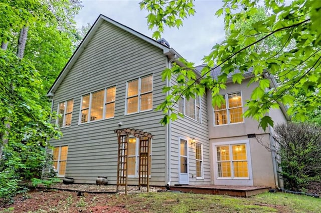 521 Crabapple Rd, Clarkesville, GA 30523 - rear view of property with stucco siding