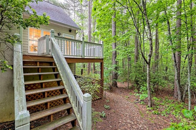 521 Crabapple Rd, Clarkesville, GA 30523 - view of yard with stairs and a deck
