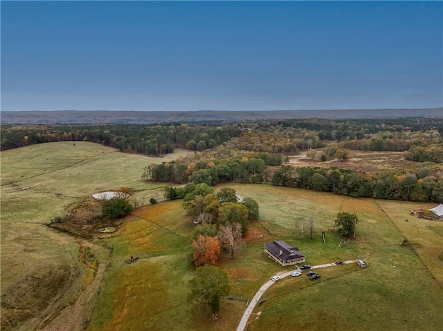 bird's eye view featuring a rural view