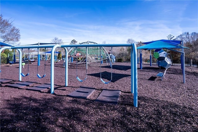 view of community jungle gym