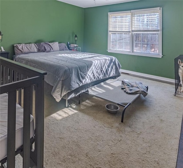 view of carpeted bedroom