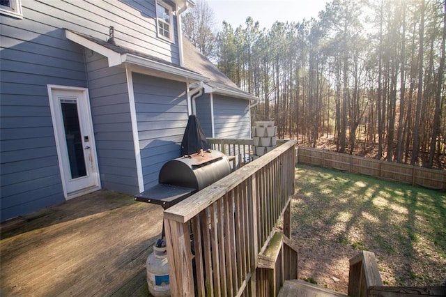 deck with fence