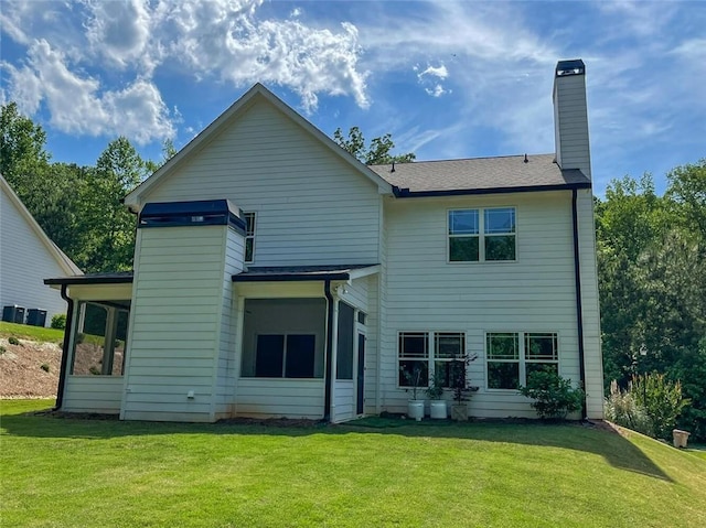 5354 Shadow Walk Way, Gainesville, GA 30507 - back of house with a chimney and a yard