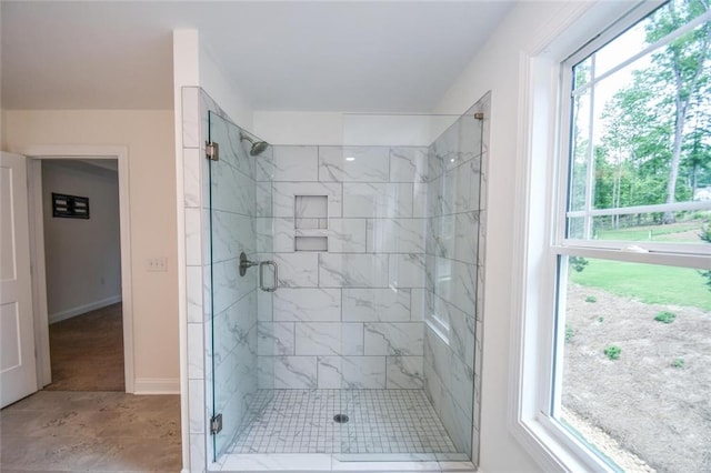 5354 Shadow Walk Way, Gainesville, GA 30507 - full bath with a marble finish shower and baseboards