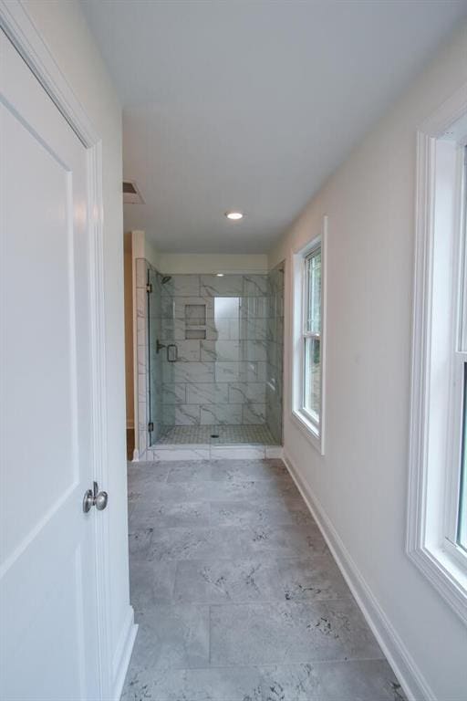 5354 Shadow Walk Way, Gainesville, GA 30507 - full bathroom with a stall shower and baseboards
