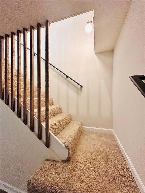 stairs with carpet