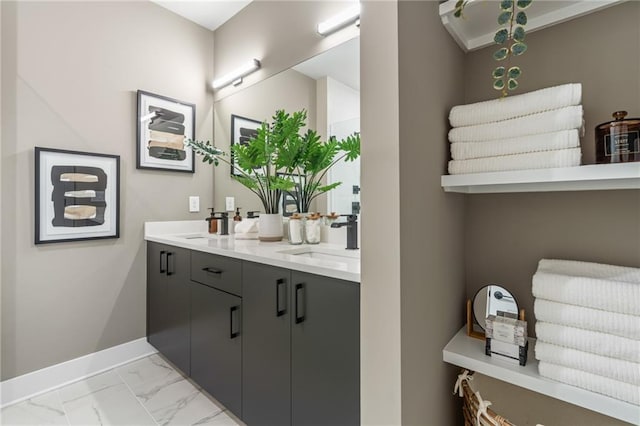 bathroom with vanity