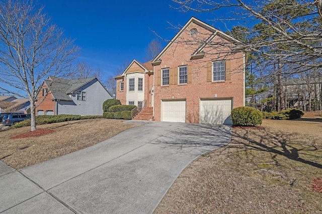 view of front property with a garage