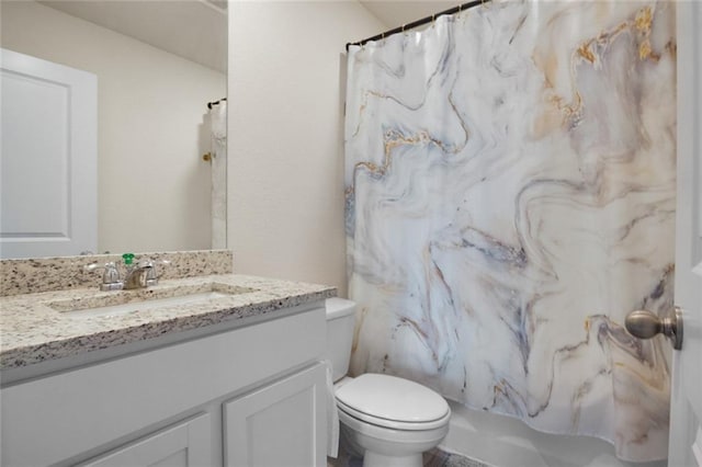 217 Limestone Cir, Conyers, GA 30013 - bathroom with toilet, vanity, and a shower with shower curtain