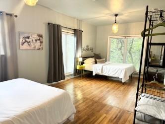 bedroom featuring hardwood / wood-style floors