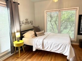 bedroom featuring hardwood / wood-style floors