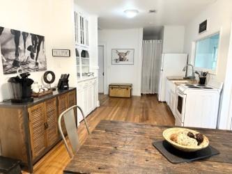 interior space with hardwood / wood-style flooring