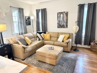 living room featuring hardwood / wood-style floors