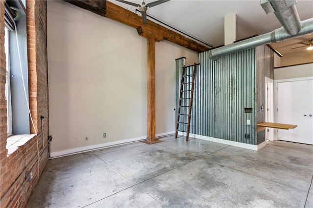 garage with baseboards