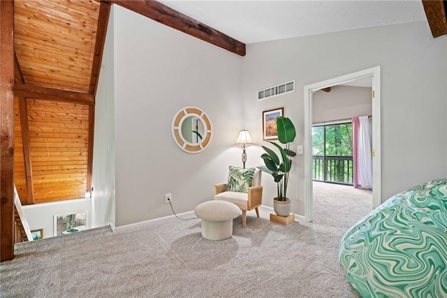182 White Eagle Dr, Waleska, GA 30183 - bedroom with carpet floors, access to exterior, and baseboards