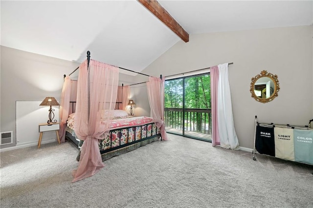 182 White Eagle Dr, Waleska, GA 30183 - carpeted bedroom featuring access to outside and baseboards