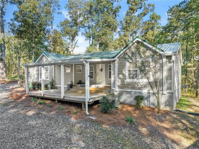 view of front facade with covered porch