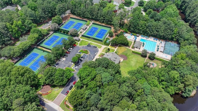 12130 Helleri Holw, Alpharetta, GA 30005 - aerial overview of property's location featuring a pool