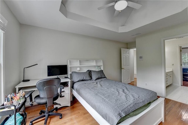 12130 Helleri Holw, Alpharetta, GA 30005 - bedroom featuring wood finished floors, an office area, and ceiling fan