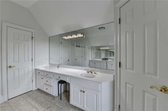 12130 Helleri Holw, Alpharetta, GA 30005 - full bathroom featuring lofted ceiling and vanity