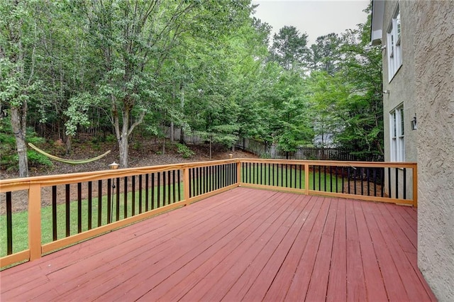 12130 Helleri Holw, Alpharetta, GA 30005 - wooden terrace with a fenced backyard