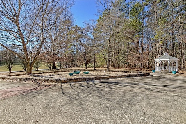 view of yard with a gazebo