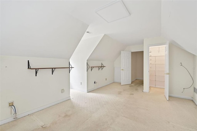 2866 Wynford Dr SW, Marietta, GA 30064 - additional living space featuring carpet flooring, vaulted ceiling, and attic access