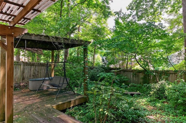 2866 Wynford Dr SW, Marietta, GA 30064 - fenced backyard with a wooden deck