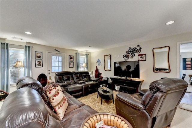 view of carpeted living room