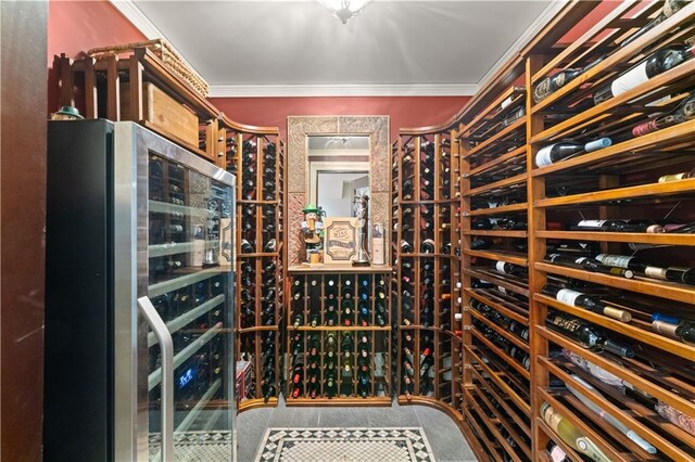 519 River Estates Parkway, Canton, GA 30115 - wine room with ornamental molding