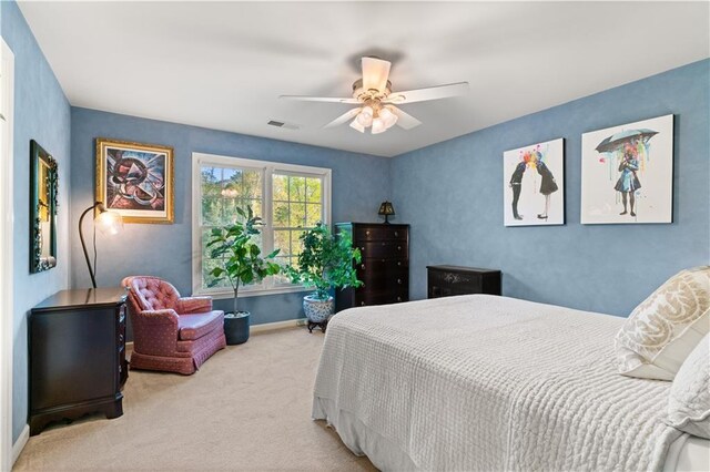 519 River Estates Parkway, Canton, GA 30115 - carpeted bedroom featuring visible vents, a ceiling fan, and baseboards
