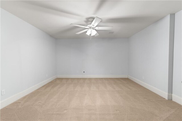 519 River Estates Parkway, Canton, GA 30115 - empty room featuring baseboards, light carpet, and a ceiling fan