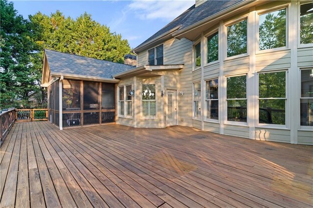 519 River Estates Parkway, Canton, GA 30115 - wooden deck with a sunroom