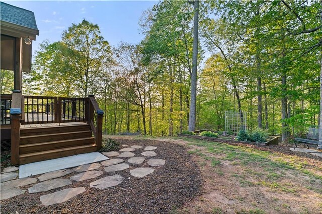 519 River Estates Parkway, Canton, GA 30115 - view of yard featuring a wooden deck