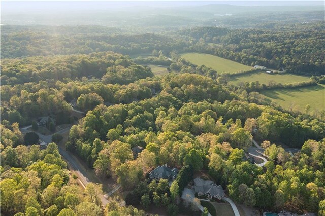 519 River Estates Parkway, Canton, GA 30115 - birds eye view of property featuring a forest view