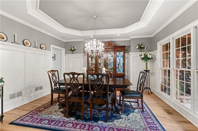 519 River Estates Parkway, Canton, GA 30115 - dining space with visible vents, a notable chandelier, plenty of natural light, and a raised ceiling