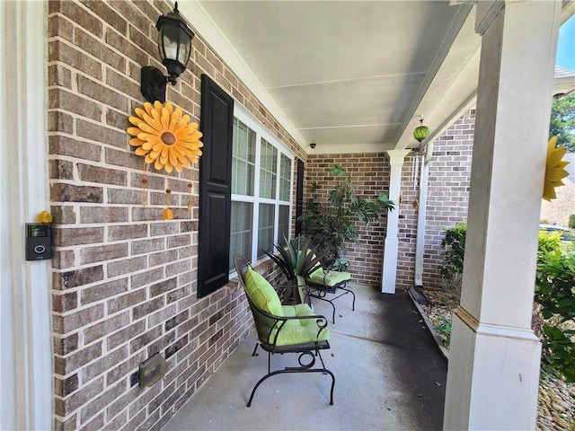 view of patio / terrace with a porch